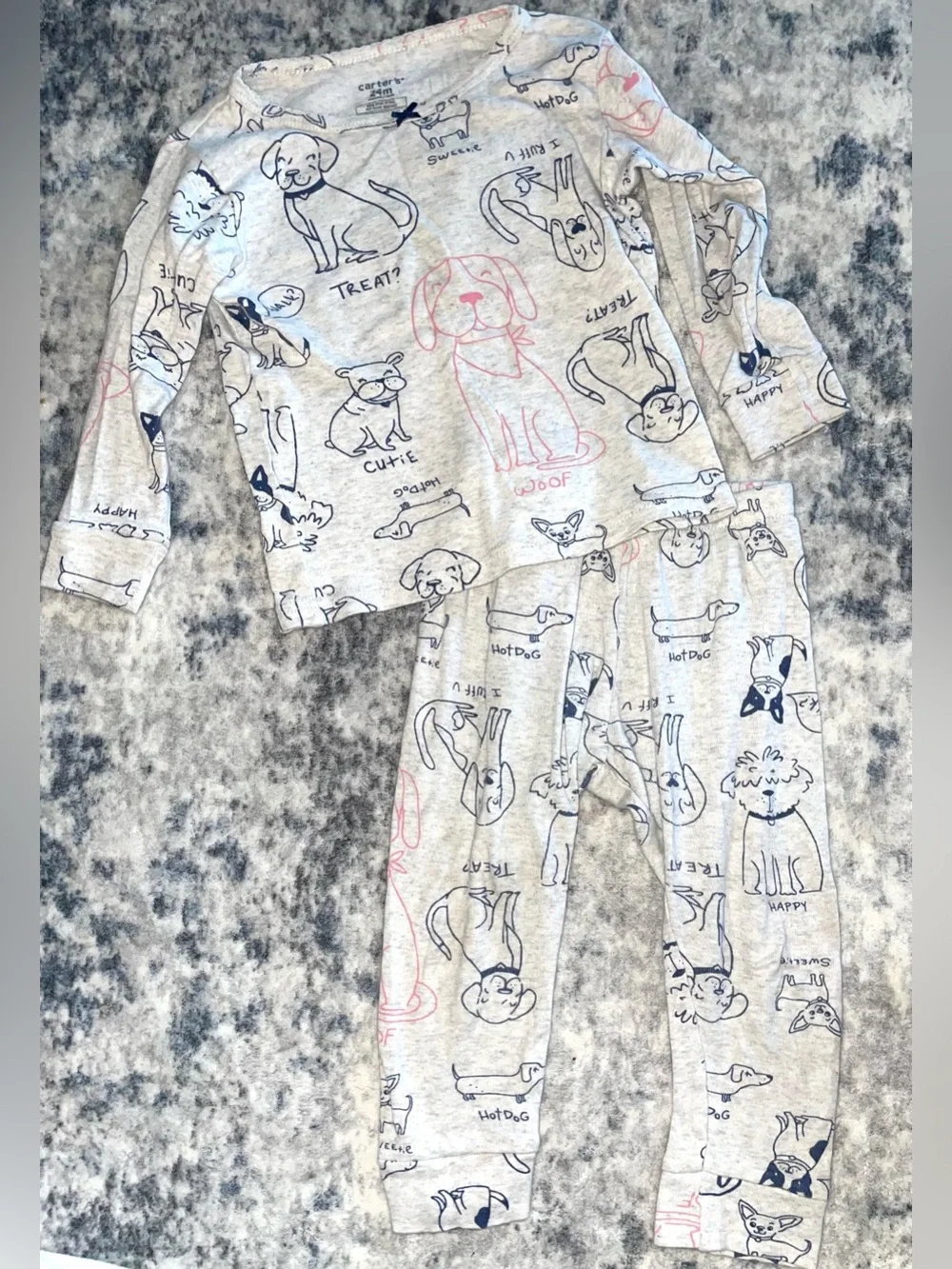 Carters pajama set size 24 months